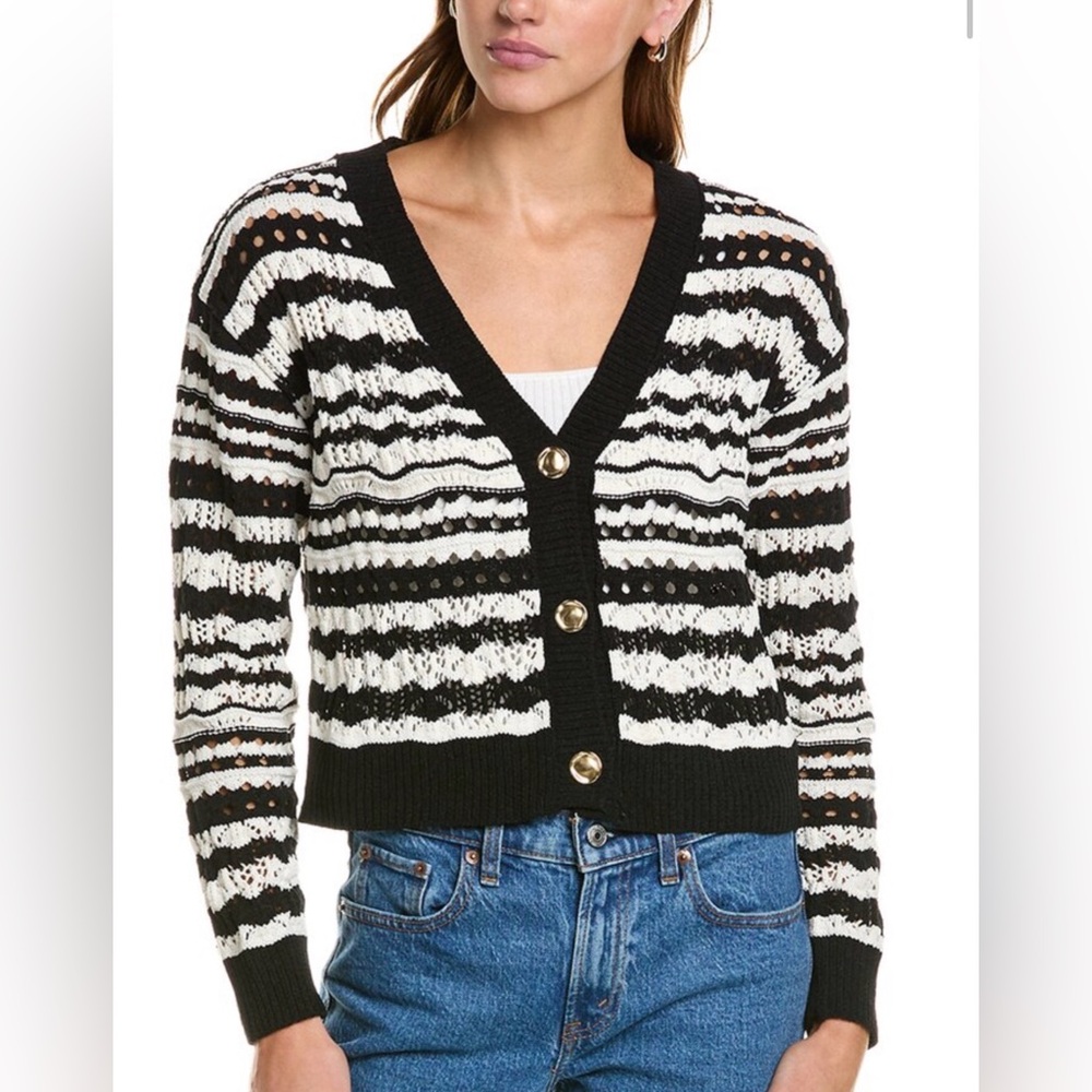 Cropped Knit Sweater | Chic Trendy Neutral Crochet Cardigan